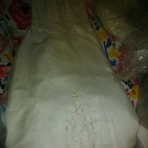 gown including gloves and petticoat